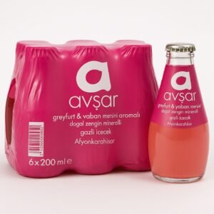 Avşar Greyfurt & Yaban Mersini Aromalı Maden Suyu 6 x 200 ml