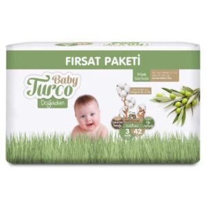 Baby Turco Doğadan 3 Numara 42 Adet Bebek Bezi Fırsat Paketi