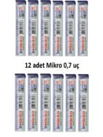 Mikro Min Kalem Ucu 0.7 Uc 2b Dereceli Cetvelli - 12 Li Paket