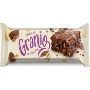 Granio Sütlü Çikolata Kaplamalı Tiramisu Aromalı Karamelize Bisküvili Tahıl Bar 40 gr x 24 Adet