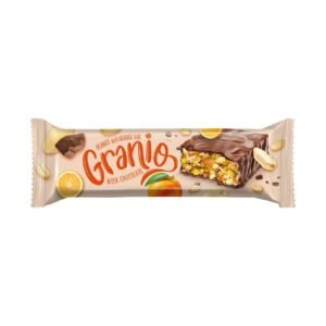 Granio Granıo Sütlü Çikolata Kaplamalı Portakallı Meyveli Bar 40 gr x 24 Adet