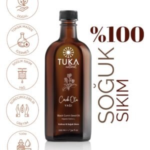 Tuka Natural Çörekotu Yağı 100 ml | Soğuk Sıkım, Katkısız