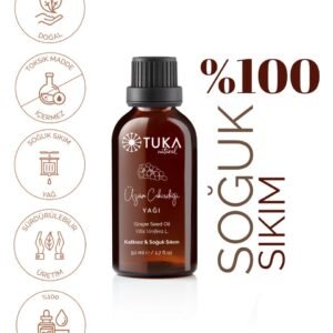 Tuka Natural Üzüm Çekirdeği Yağı 50 ml | Antioksidan Doğal Yağ
